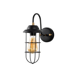 Opviq Mahoni - 13205 Lámpara de pared Negro y Oro
